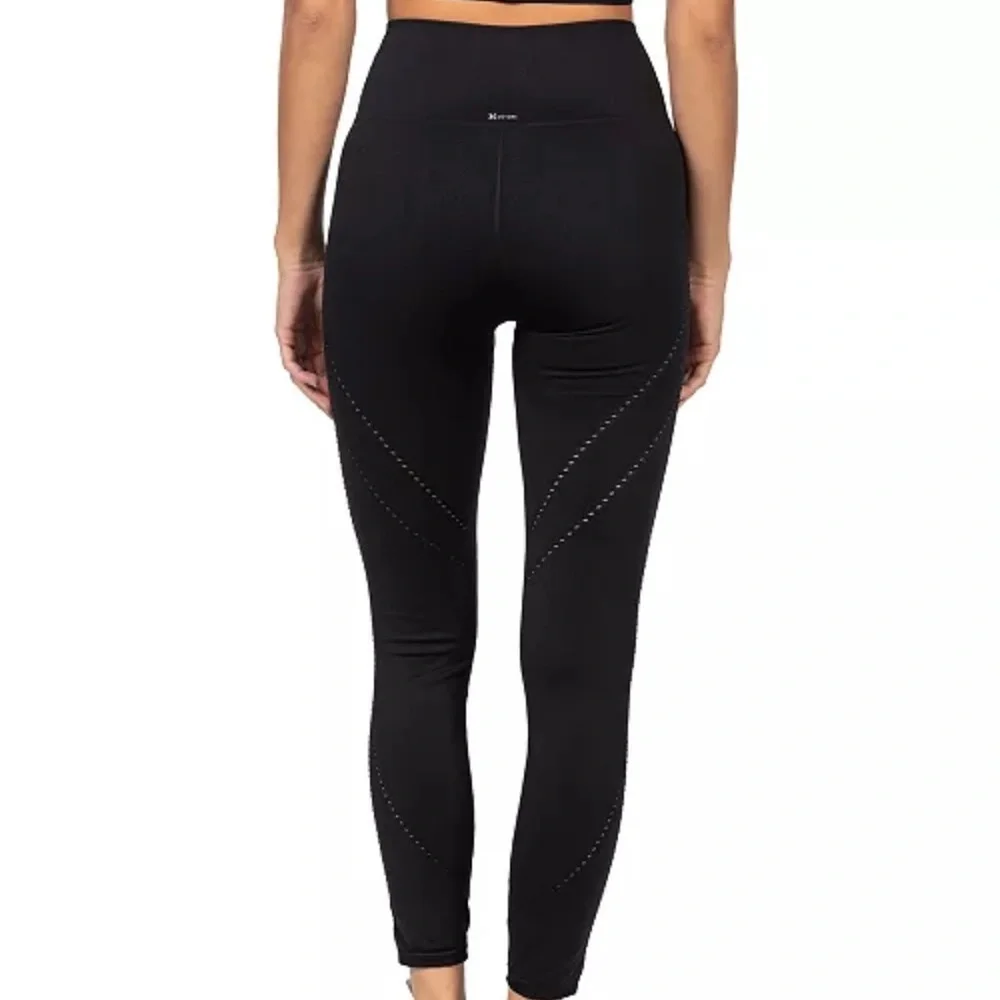 Hurley Val Pointelle High Waist Leggings In Black | Sz S - Picture 2 of 11
